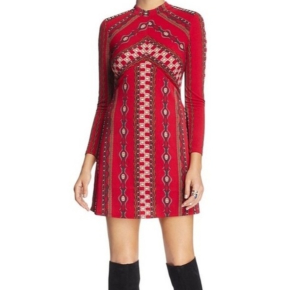 Free People Dresses & Skirts - Free People Stella Red Long Sleeve Dress